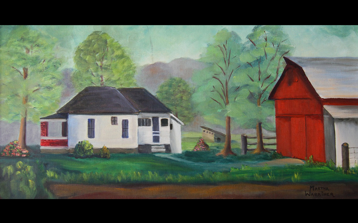Painting of the Wooden farmstead
