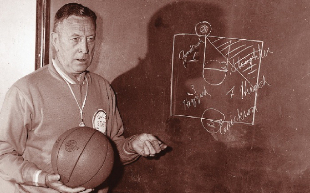1964 chalkboard play UCLA